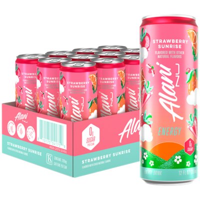 Alani Nu Energy Drink – Strawberry Sunrise (12 Drinks, 12 Fl Oz. Each)