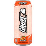 GHOST Energy Drink – Peaches (12 Drinks, 16 Fl Oz. Each)