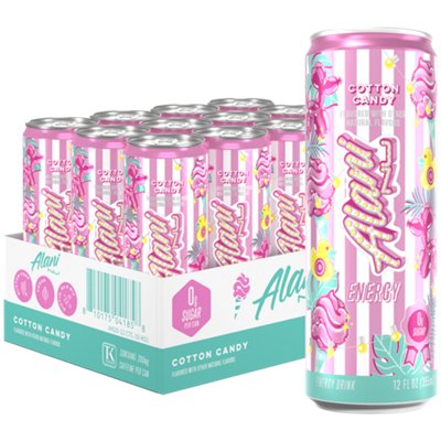 Alani Nu Energy Drink – Cotton Candy (12 Drinks, 12 Fl. Oz. Each)