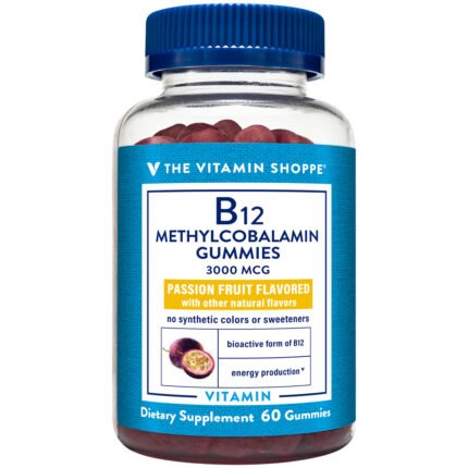 Vitamin B12 Methylcobalamin Gummies - 3,000 MCG - Passion Fruit (60 Gummies) — product packaging