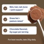 Collagen Peptides Powder - Hair, Skin, Nails & Joint Support - Chocolate (26.8 Oz. / 28 Servings) - Image 4