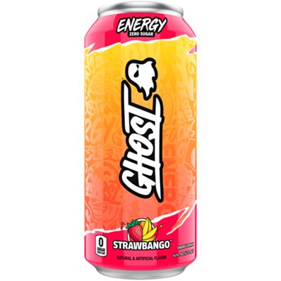 GHOST Energy Drink – Strawbango (12 Drinks, 16 Fl Oz. Each)