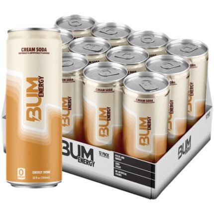 BUM Energy Drink – Cream Soda (12 Drinks, 12 Fl. Oz. Each)
