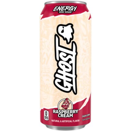 GHOST Energy Drink – Raspberry Cream (12 Drinks, 16 Fl Oz. Each)