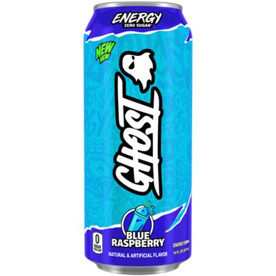 GHOST Energy Drink – Blue Raspberry (12 Drinks, 16 Fl Oz. Each)