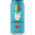 Gorilla Mind Energy Drink – Red Gummy Fish (12 Drinks, 16 fl. oz. Each)