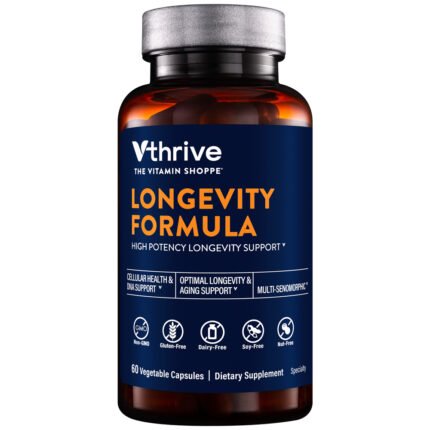Longevity Formula - Cellular Health & DNA Support - Optimal Longevity & Aging Support (60 Vegetable Capsules) — product packaging