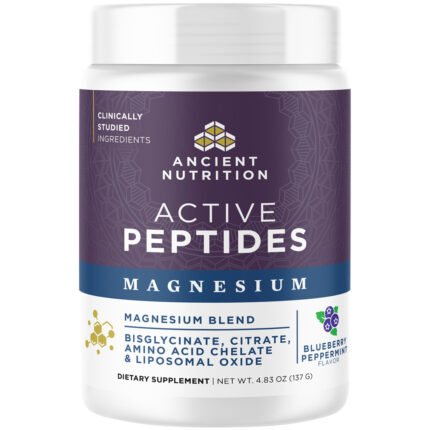 Active Peptides Magnesium Powder - Blueberry Peppermint (30 Servings) — product packaging