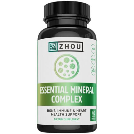 Essential Mineral Complex - Bone, Immune & Heart Health Support (60 Veggie Capsules) — product packaging