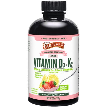 Liquid Vitamin D3 & K2 - 5000 IU D3 & 90 mcg K2 (5.6 oz.) — product packaging