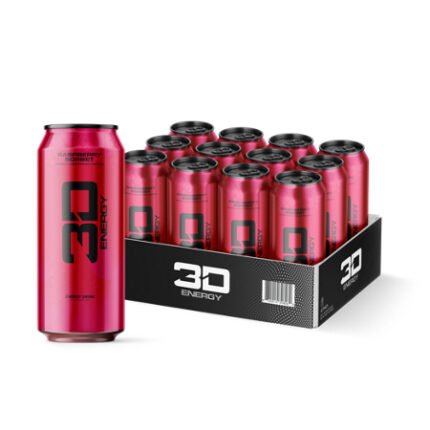 3D Energy Drinks LLC Energy Drink – Raspberry Sorbet (12 Drinks/16 Fl. Oz. Each)