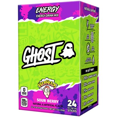 GHOST Energy Drink Mix – Warheads Sour Berry (24 Sticks)