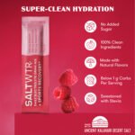 SaltWTR Daily Electrolyte Drink Mix + Sports Recovery – Raspberry Salt (0.17 oz./8 Stick Packs)