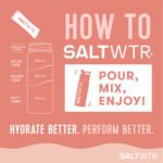 SaltWTR Daily Electrolyte Drink Mix + Gut Support – Summer Peach (0.16 oz./8 Stick Packs)