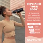 SaltWTR Daily Electrolyte Drink Mix + Gut Support – Summer Peach (0.16 oz./8 Stick Packs)