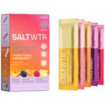 SaltWTR Daily Electrolyte Drink Mix + Functional Ingredients – Variety Pack 5 Flavors (8 Stick Packs)