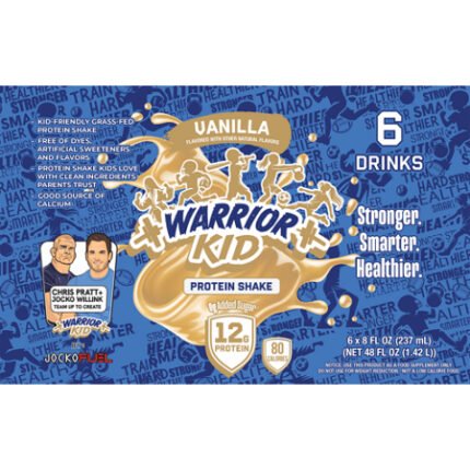 JOCKO FUEL Warrior Kid Protein Shake – Vanilla (8 fl oz./6 Drinks)