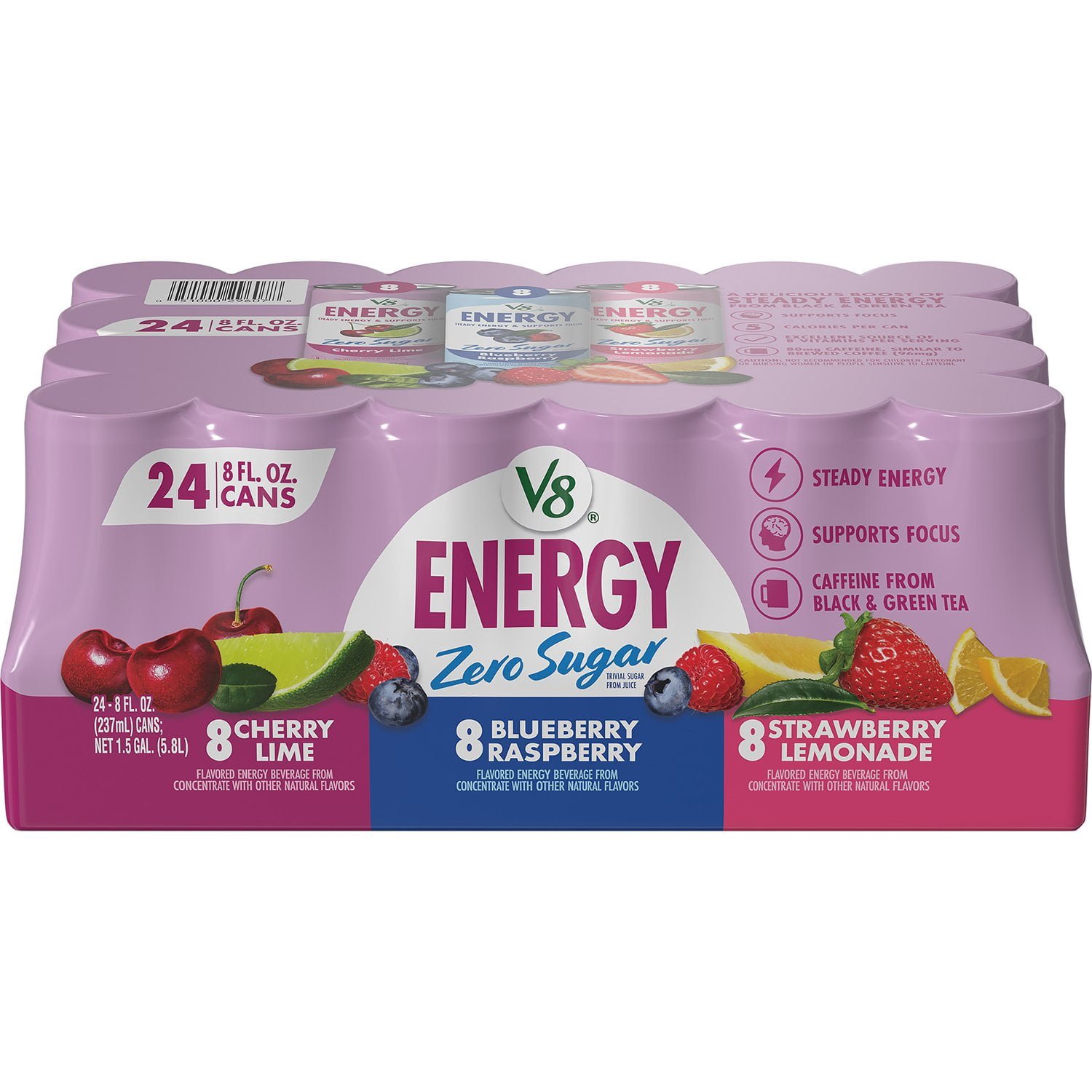 V8 Energy Zero Sugar variety-pack product photograph