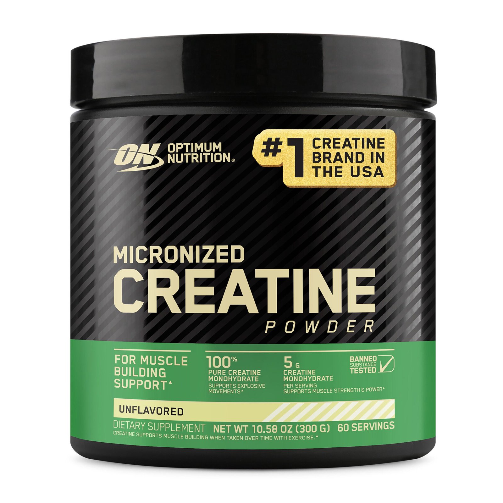 350140_ON_ON_CREATINE_POWDER_300G_Front.jpg Optimum Nutrition Micronized Creatine Powder - Unflavored (60 Servings) - Image 1
