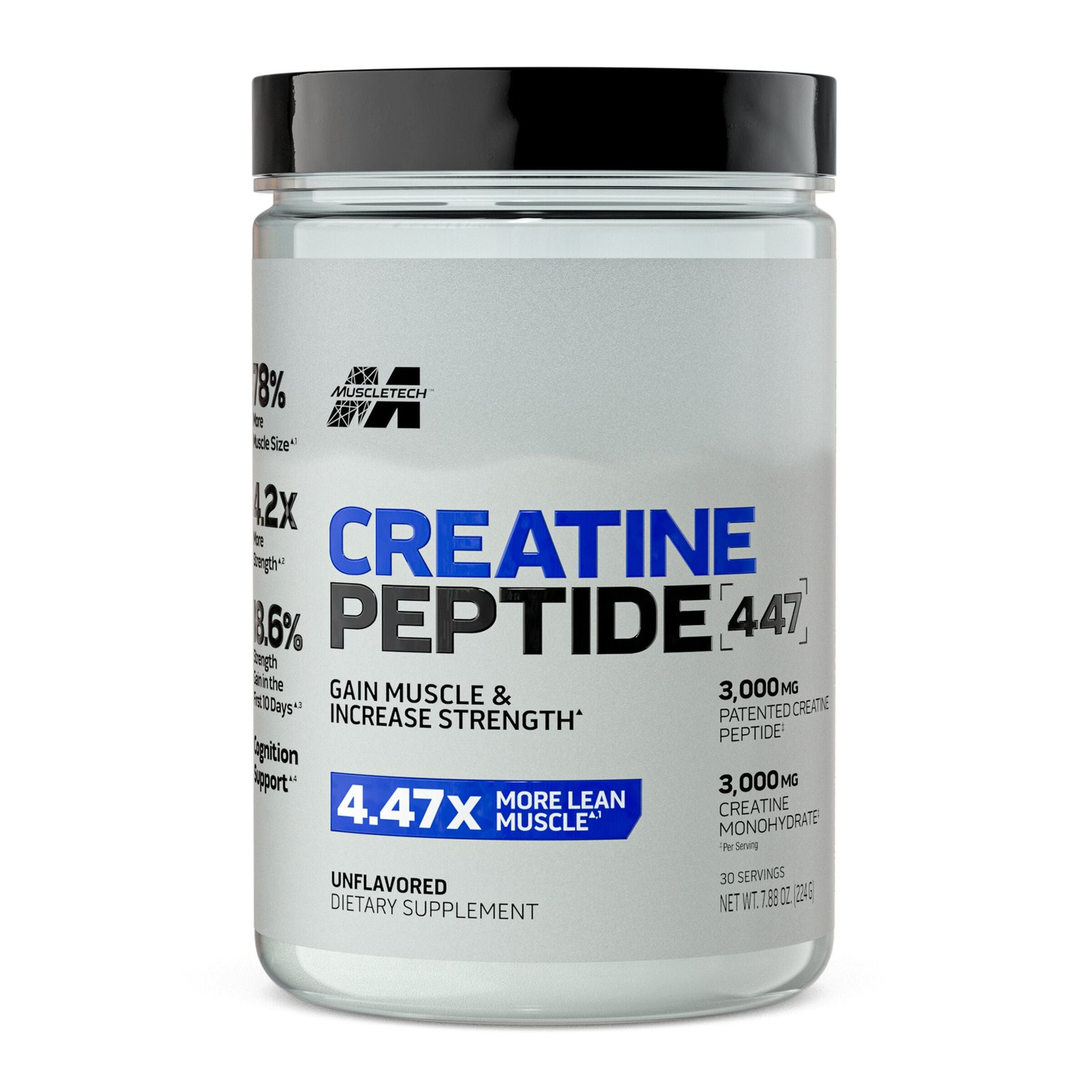 403839_Muscletech_Creatine_PEPTIDE_447_Front.jpg MuscleTech™ Creatine Peptide 447 - Unflavored (30 Servings) - Image 1