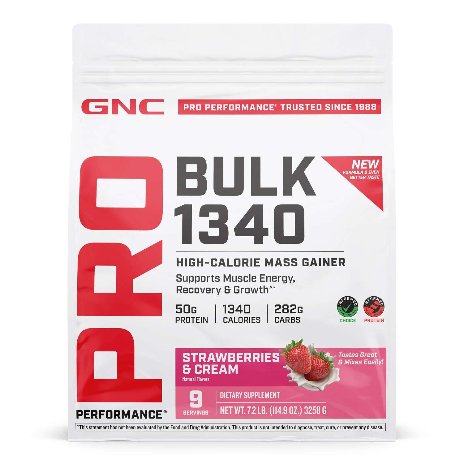 414888_GNC_Pro_Performance_Bulk_1340_Strawberries_and_Cream_9svgs_bag_Plan.jpg GNC Pro Performance® Bulk 1340 - Strawberries and Cream (9 Servings) - Image 1