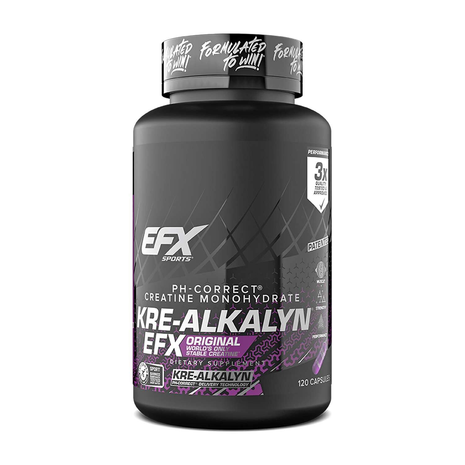 415121_EFX_KreAlkalyn_Front.jpg EFX Sports® Kre-Alkalyn Creatine Monohydrate - 120 Capsules (60 Servings) - Image 1