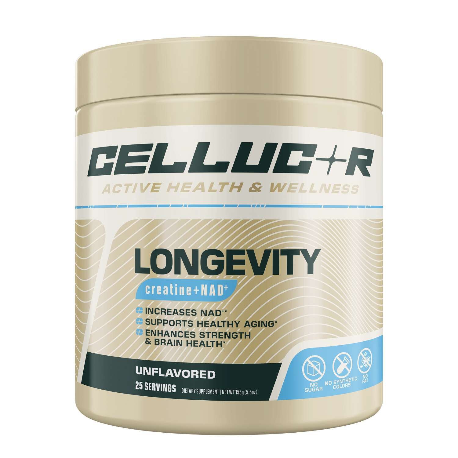 448041_Cellucor_Longevity_Creatine_NAD_Front.jpg Cellucor® Longevity Creatine + NAD+ - Unflavored (25 Servings) - Image 1
