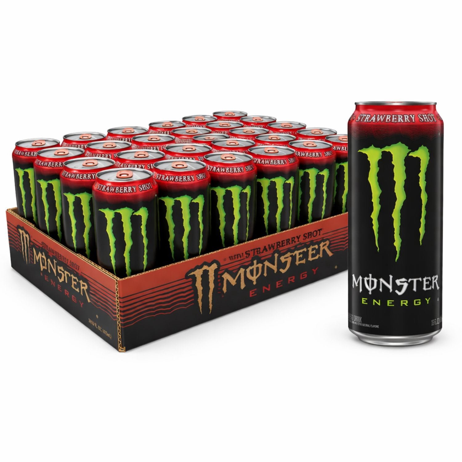 Monster Energy Strawberry Shot beverage multipack product photograph