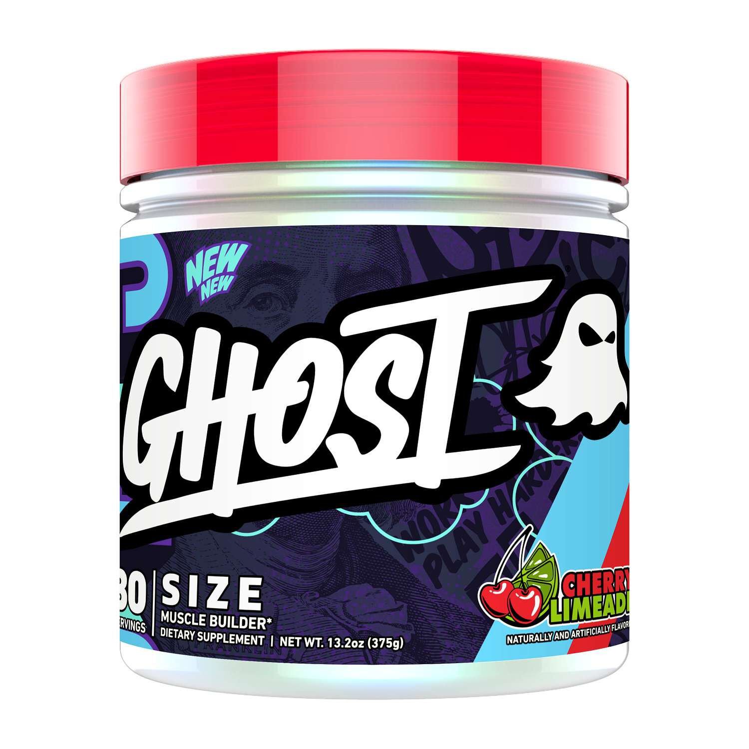 528107_GHOST_Size_V3_Cherry_Limeade_Front.jpg GHOST® SIZE V3 Muscle Builder - Cherry Limeade (30 Servings) - Image 1