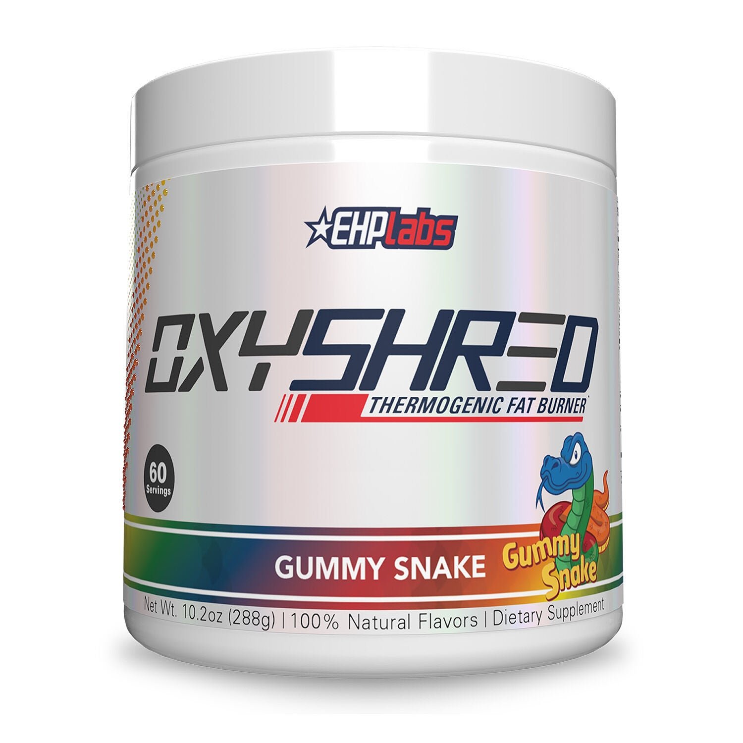 559621_EHPlabs_OxyShred_GummySnake_Front.jpg EHP Labs Oxyshred OxyShred - Gummy Snake - 10 oz. (60 Servings) - Image 1