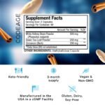 Codeage Keto Carb Focus Vegan Carb Blocker White Kidney - Green Tea - Cinnamon - 180 Caupsules (90 Servings) - Image 3