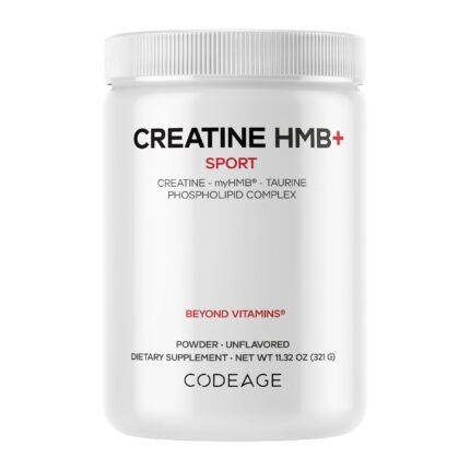 Codeage Creatine HMB+ Sport Complex unflavored powder, 11.32 oz — front of container