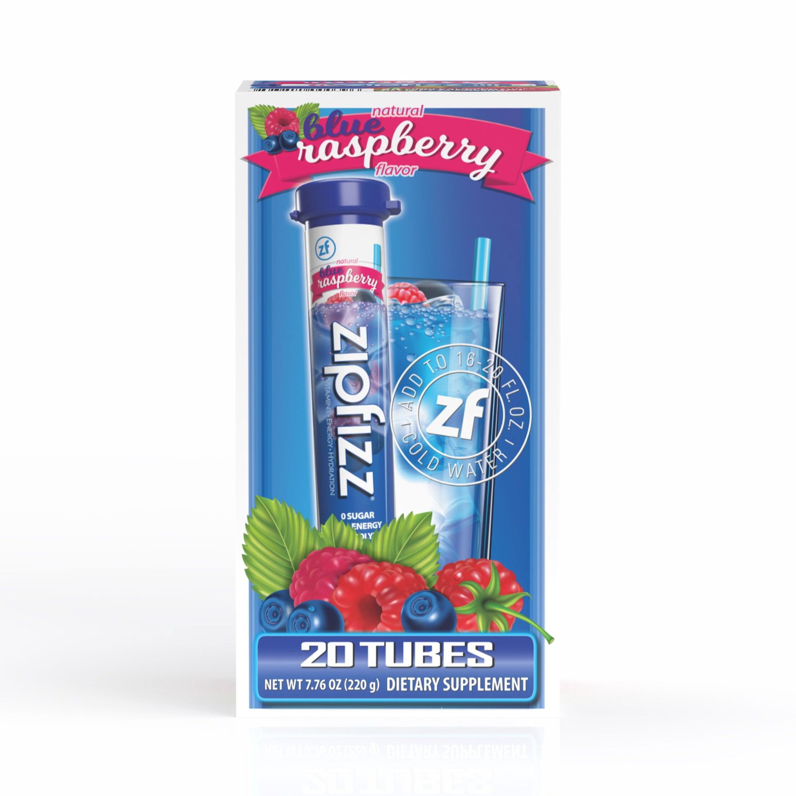 58af3b76-c32e-493f-b302-6d5e7a6cb4b0.c764847931d2bfb305fe6a9f63e316dc.jpeg Zipfizz Energy Multi-Vitamin Hydration Drink Mix, Blue Raspberry, 20 ct. - Image 1
