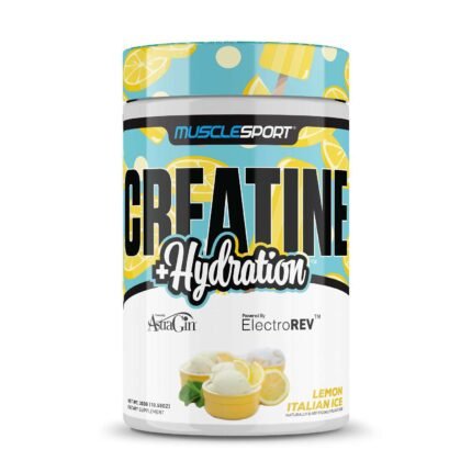 MuscleSport Creatine and Hydration - Lemon Italian Ice (60 Servings)
