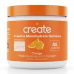 Create Wellness Creatine Monohydrate Gummies - Orange - 45 Gummies (15 Servings)
