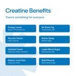 Create Wellness Creatine Monohydrate Gummies - Blue Raspberry - 45 Gummies (15 Servings) - Image 8