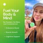 Create Wellness Creatine Monohydrate Gummies - Sour Green Apple - 45 Gummies (15 Servings) - Image 5