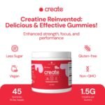 Create Wellness Creatine Monohydrate Gummies - Sour Cherry - 45 Gummies (15 Servings) - Image 4