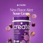 Create Wellness Creatine Monohydrate Gummies - Sour Grape - 90 Gummies (30 Servings) - Image 4