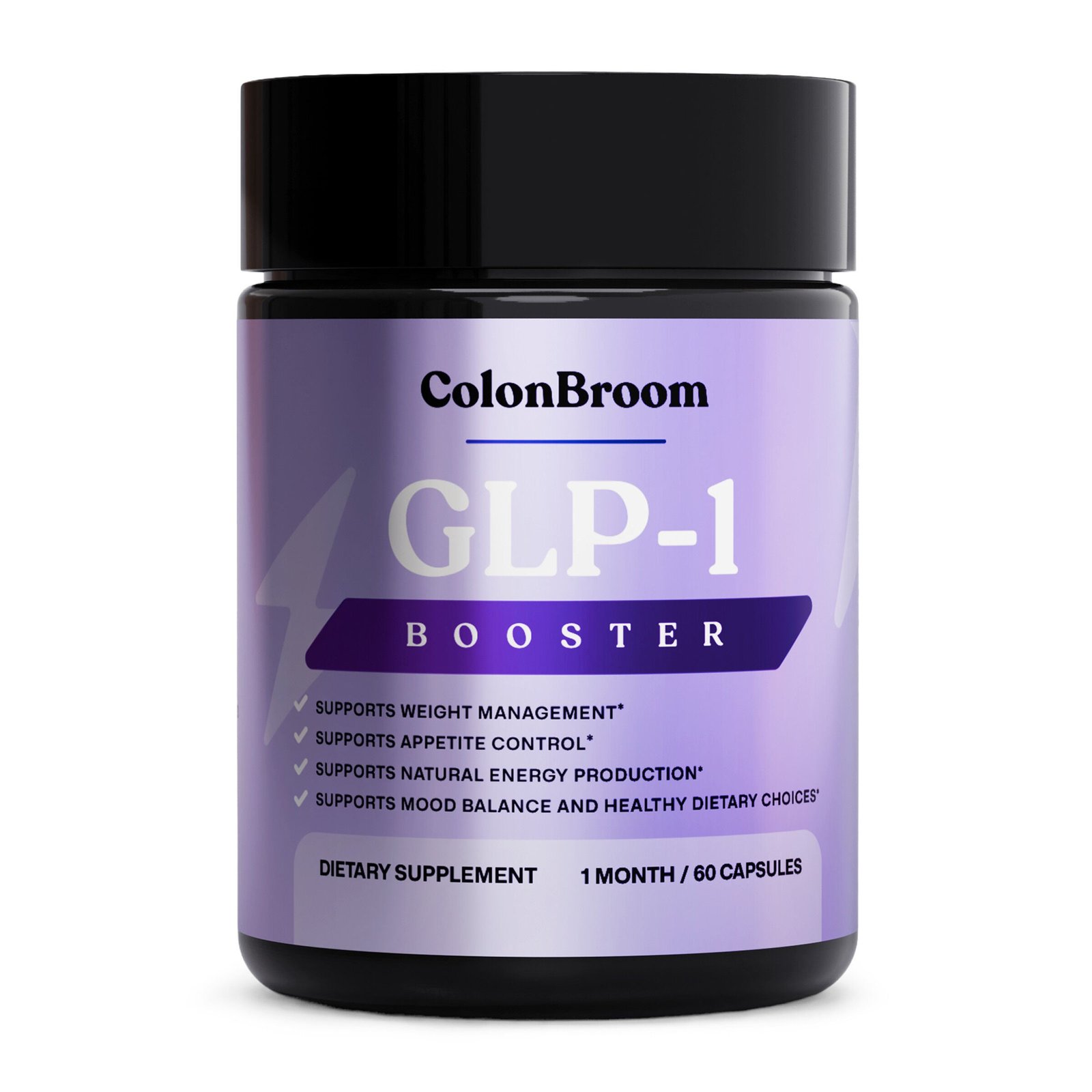 610203_ColonBroom_GLP-1_Booster_60ct_Front.jpg Colon Broom GLP-1 Booster - 60 Capsules (30 Servings) - Image 1