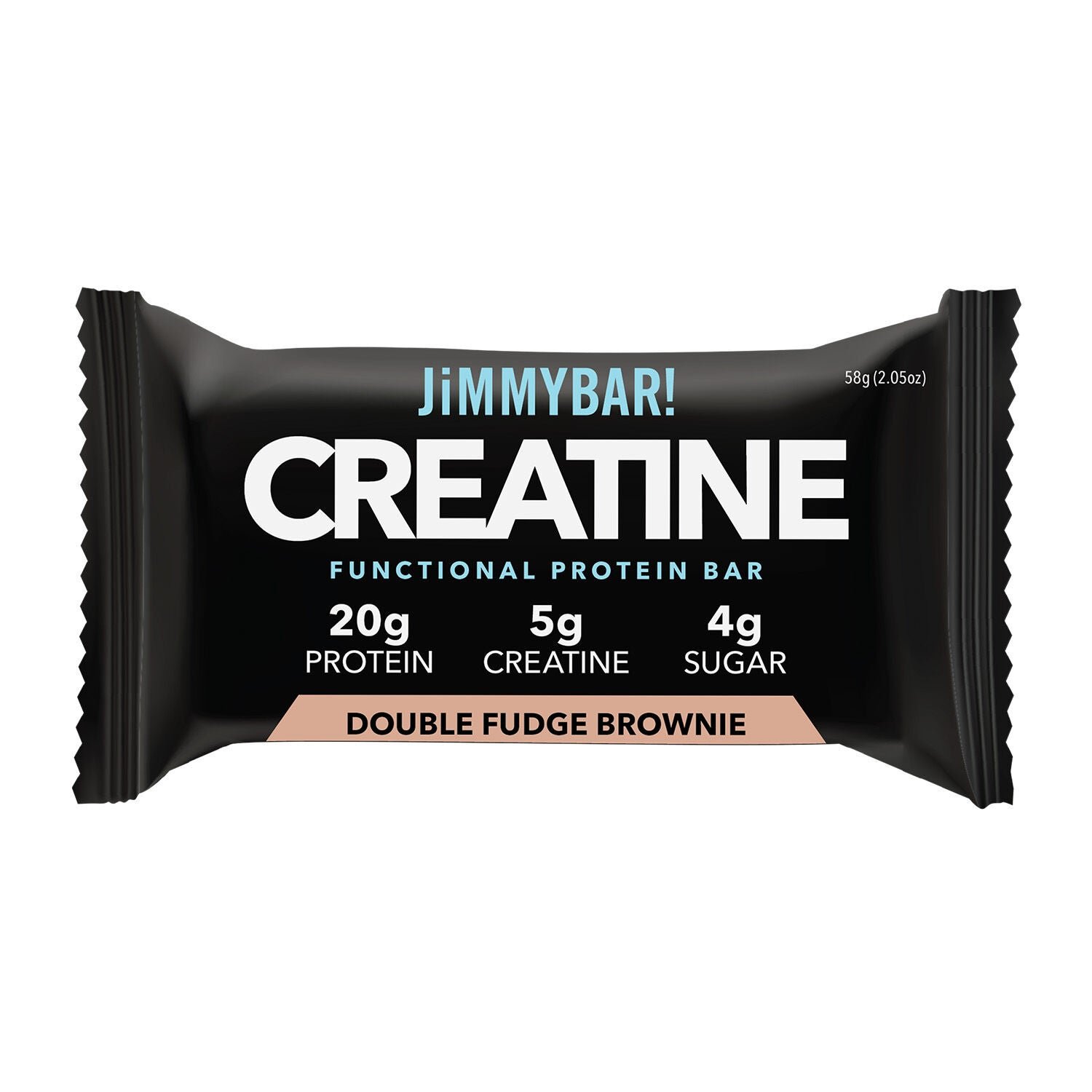 Individual JiMMYBAR Double Fudge Brownie functional protein-bar product image