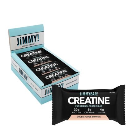 JiMMYBAR! Creatine Functional Protein Bar - Double Fudge Brownie (12 Pack)