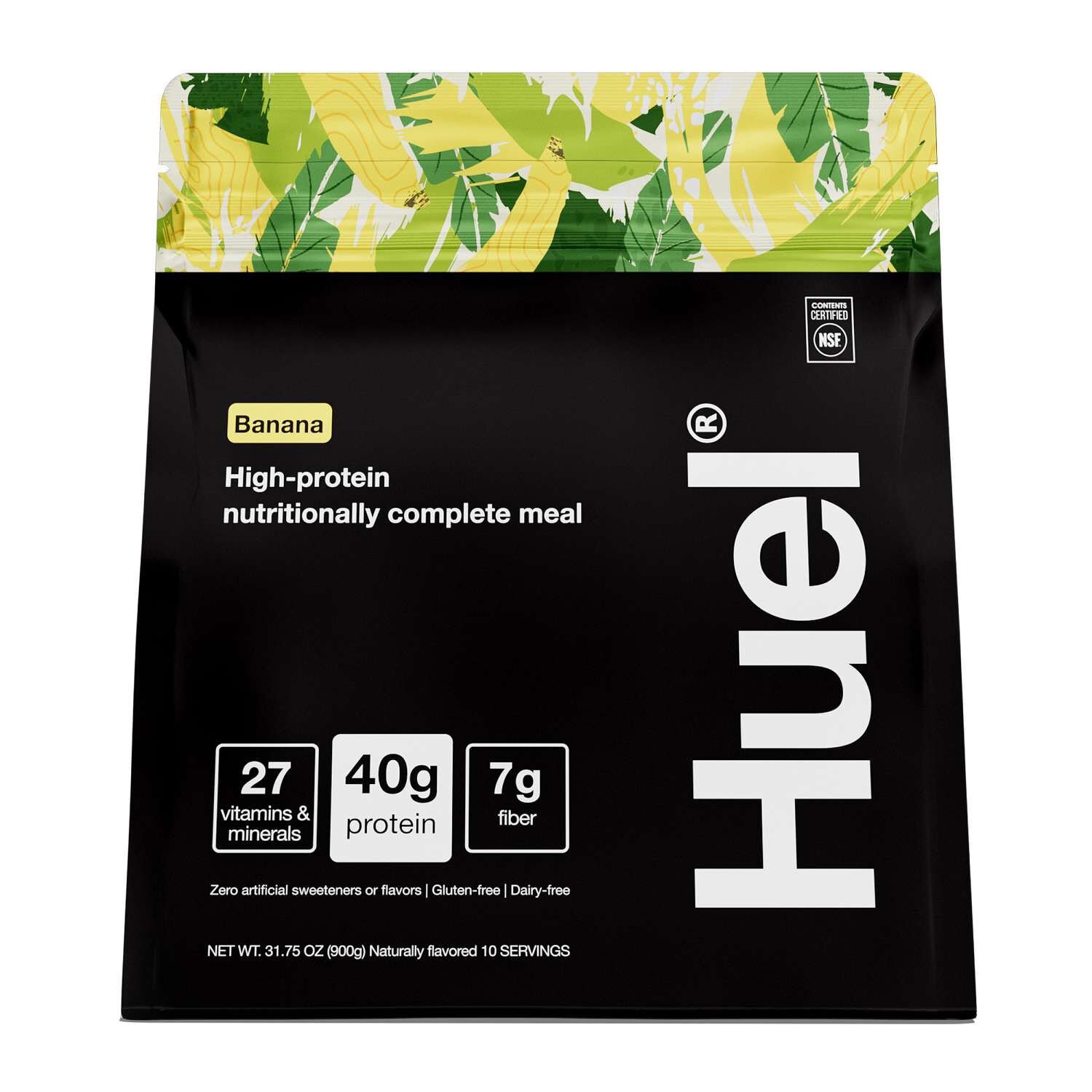 638938_Huel_BePowder_Protein_Banana_Front.jpg Huel® Black Edition: High-Protein Meal Powder - Banana (10 Servings) - Image 1
