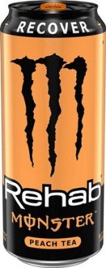 Monster Rehab - Peach Tea + Energy - 15.5oz. — Pack of 16