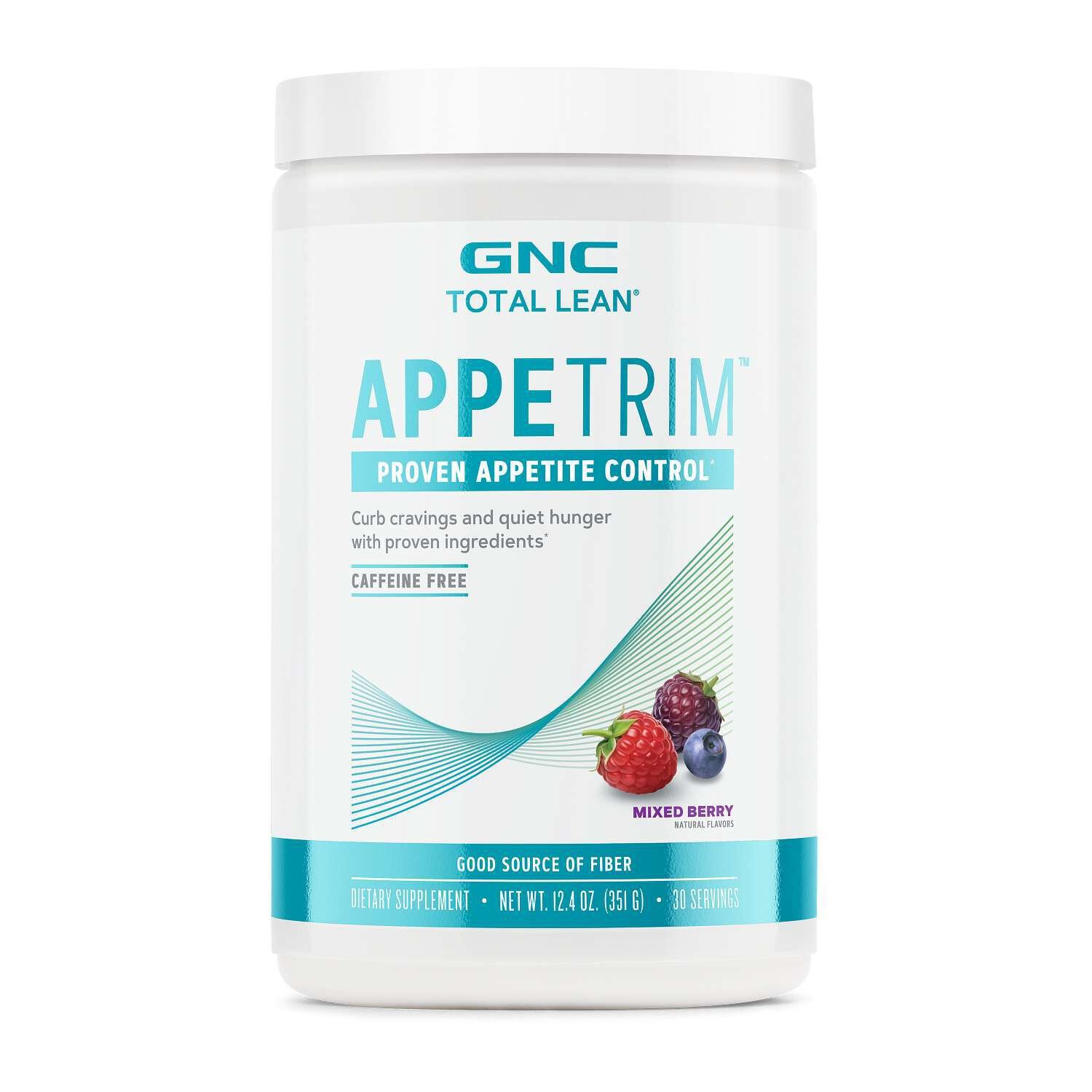 759015_GNC_Total_Lean_Appetrim_Tub_Front.jpg GNC Total Lean® AppeTrim™ Proven Appetite Control - Mixed Berry - 12.4 oz (30 Servings) - Image 1