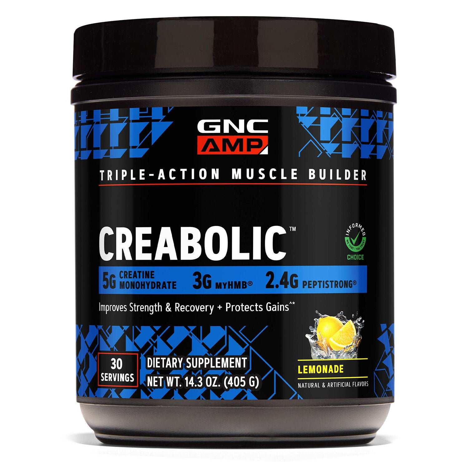 759056_EBC_Thumbnail_01_GNC_AMP_Creabolic_Lemonade_FeatureImage.jpg GNC AMP Creabolic™ - Lemonade (30 Servings) - Image 1