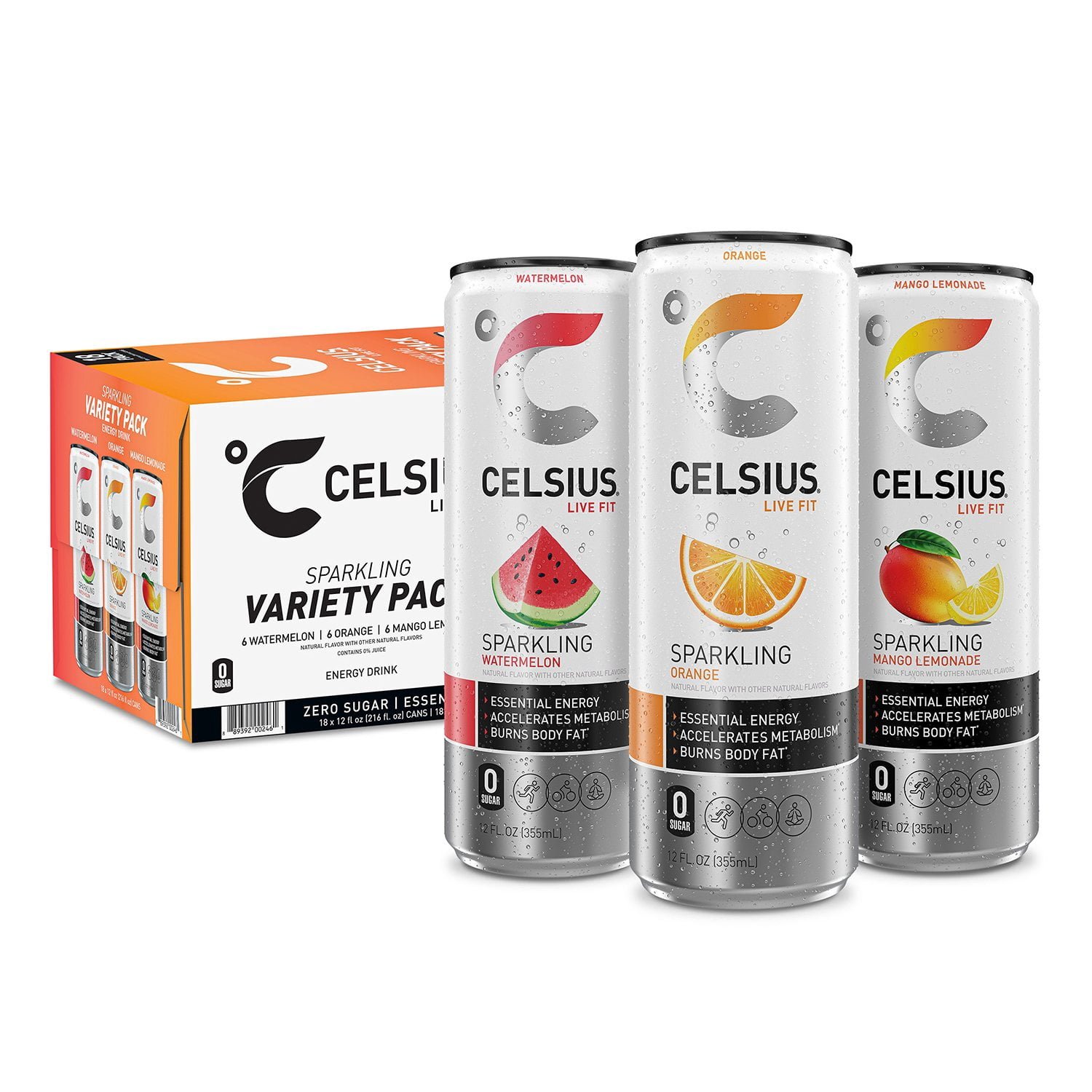 78be3586-1b59-4792-aacc-fb4ceed24340.22c569d01b3158ce4b7ac893689ff113.jpeg Celsius Sparkling Core Variety Pack, 12 fl. oz., 18 pk. - Image 1