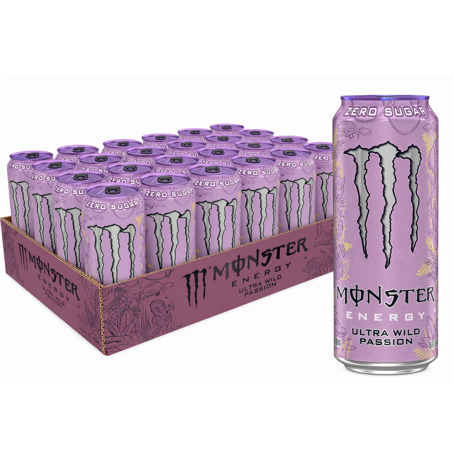 cd8152d7-e09e-4a95-a40e-755bd1e8f27f.c5b528558ef2f62c3dea5cc6e01d1a28.jpeg Monster Energy Ultra, Wild Passion, Sugar Free Energy Drink, 16 fl. oz., 24 pk. - Image 1