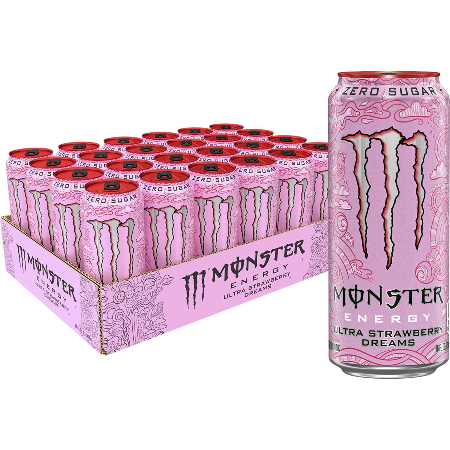 d7e6390e-5b5c-4b08-8201-5cae79645fa6.71c62968c52886e4f17f842f551205f1.jpeg Monster Ultra Strawberry Dreams 16 fl. oz., 24 pk. - Image 1