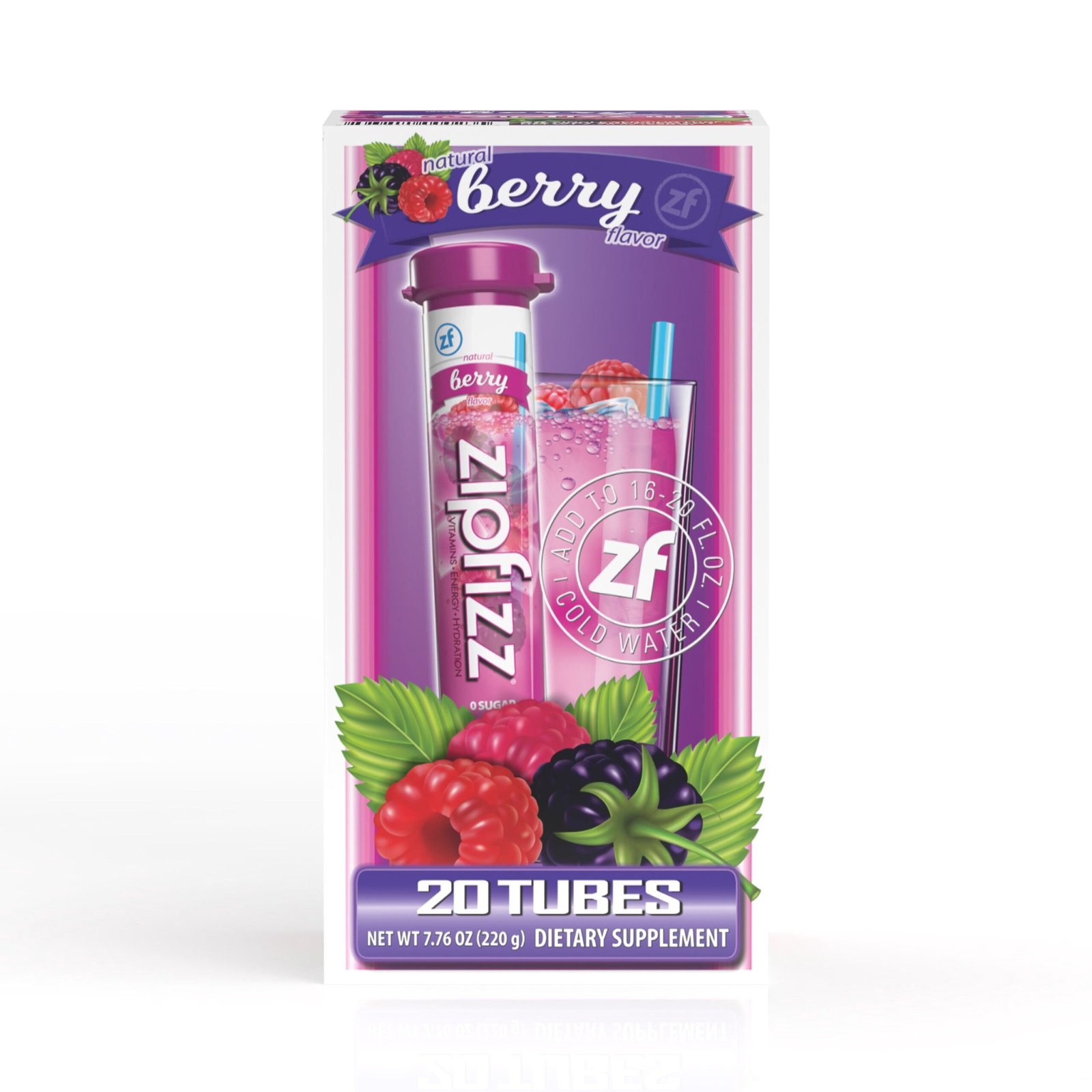 e06babfe-28c9-4707-a423-7f3f72ba50ab.489b4cba90853b58ef3b008e445247d2.jpeg Zipfizz Energy Multi-Vitamin Hydration Drink Mix, Berry, 20 ct. - Image 1